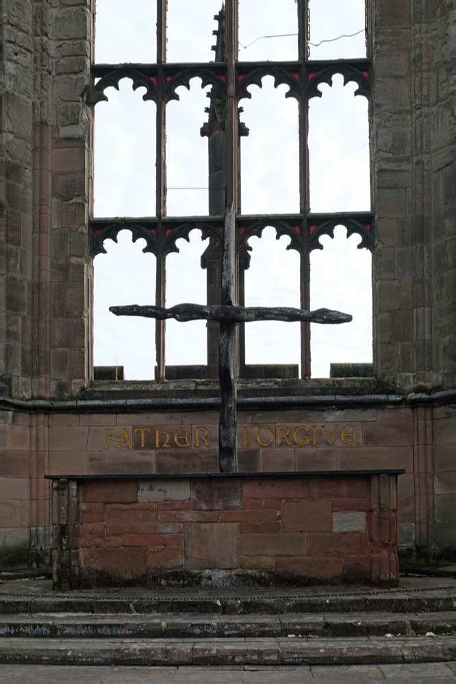 Altar, original Charred Cross moved in 1978