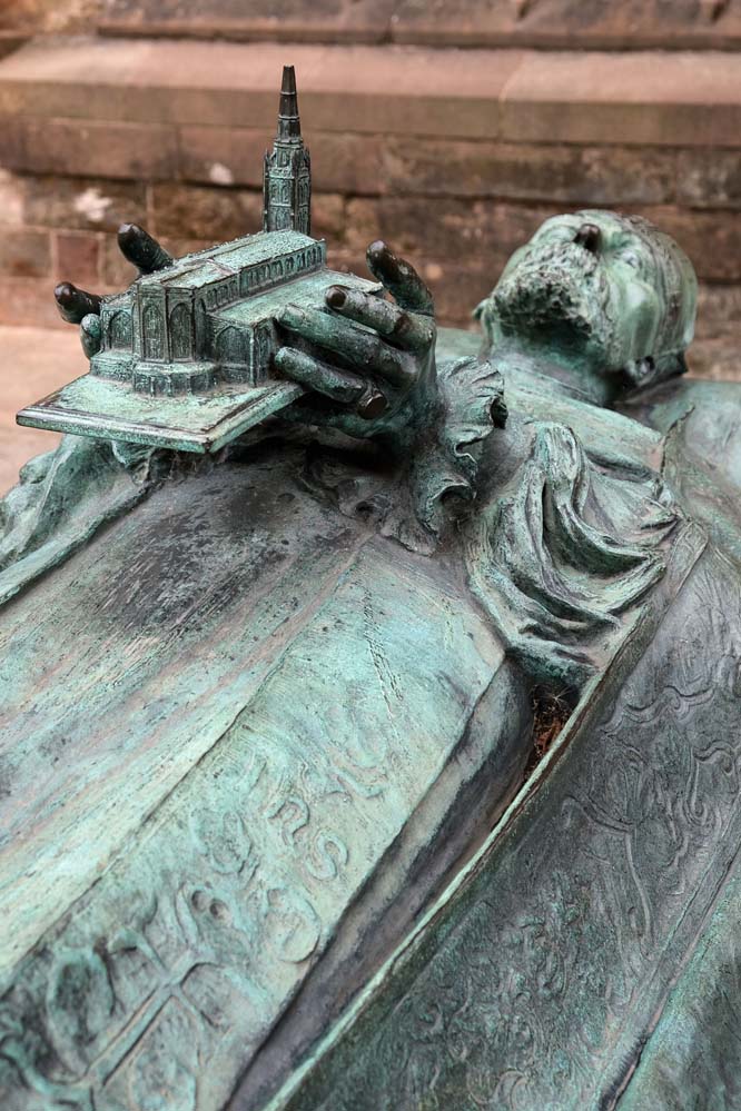 Maquette of previous Cathedral on Bishop Yeatman-Biggs’ tomb