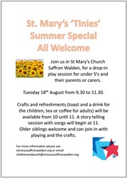 St Mary's Tinies Summer Specia