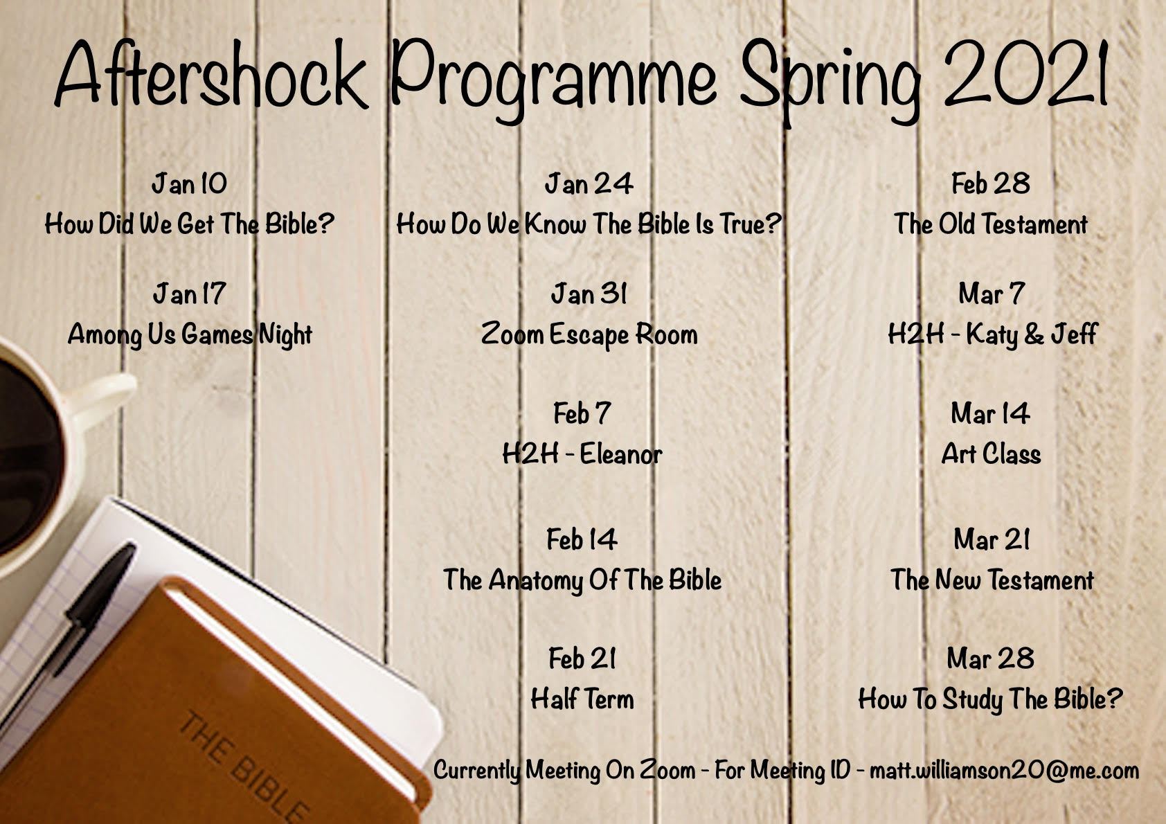 Aftershock Spring 2021 Program