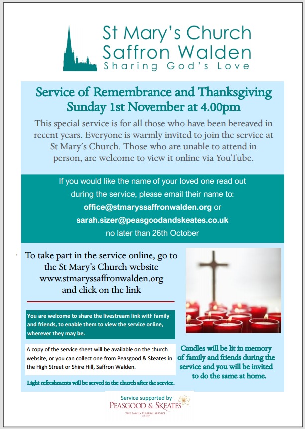 Service of Remembrance 1 Nov 2